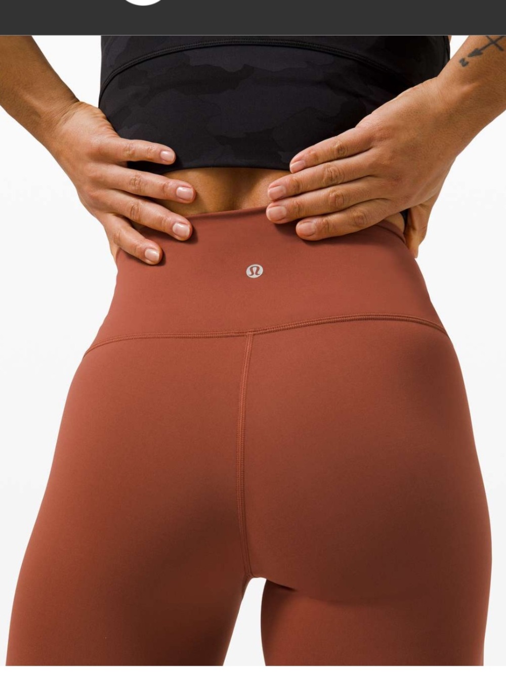 Size 8 Lululemon Wunder Train Hi Rise Legging ,Dark Terracotta